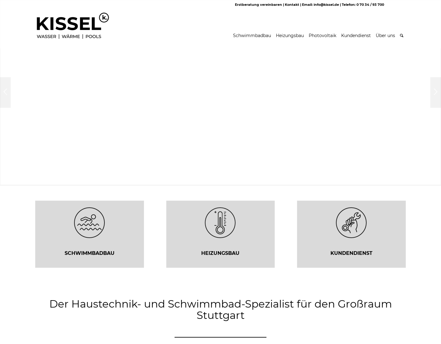 Aktuelle Website-Vorschau von Kissel GmbH - Heizungen, Bäder, Schwimmbäder