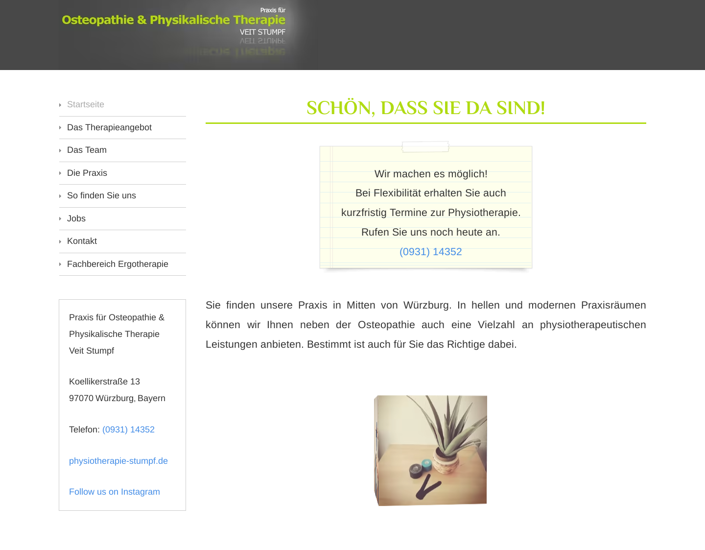 Aktuelle Website-Vorschau von Physikalische Therapie Veit Stumpf