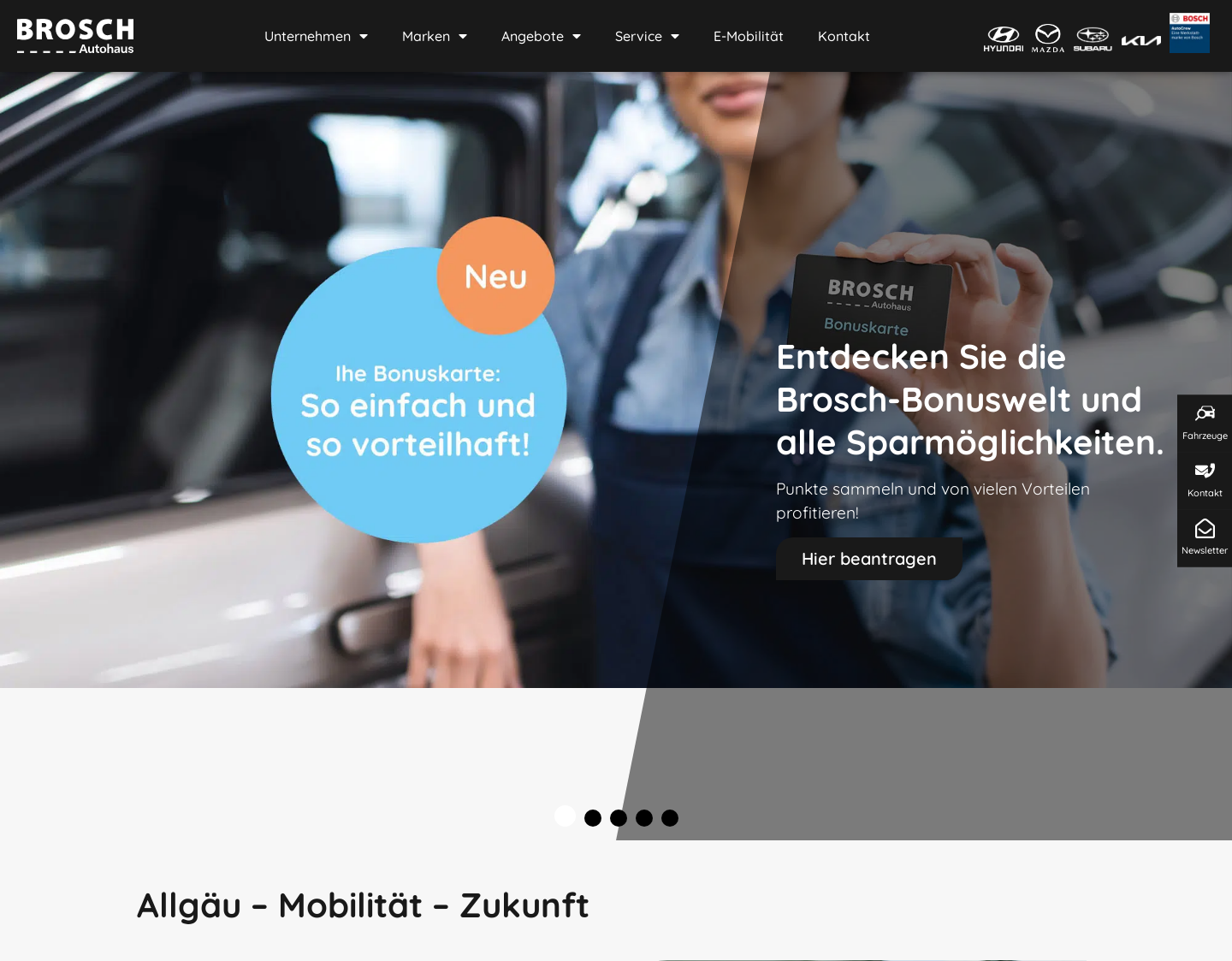 Aktuelle Website-Vorschau von Autohaus Brosch GmbH in Durach-Kempten