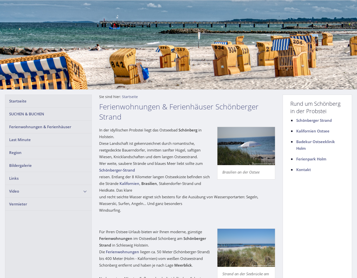 Aktuelle Website-Vorschau von Ferienwohnung Schönberger Strand