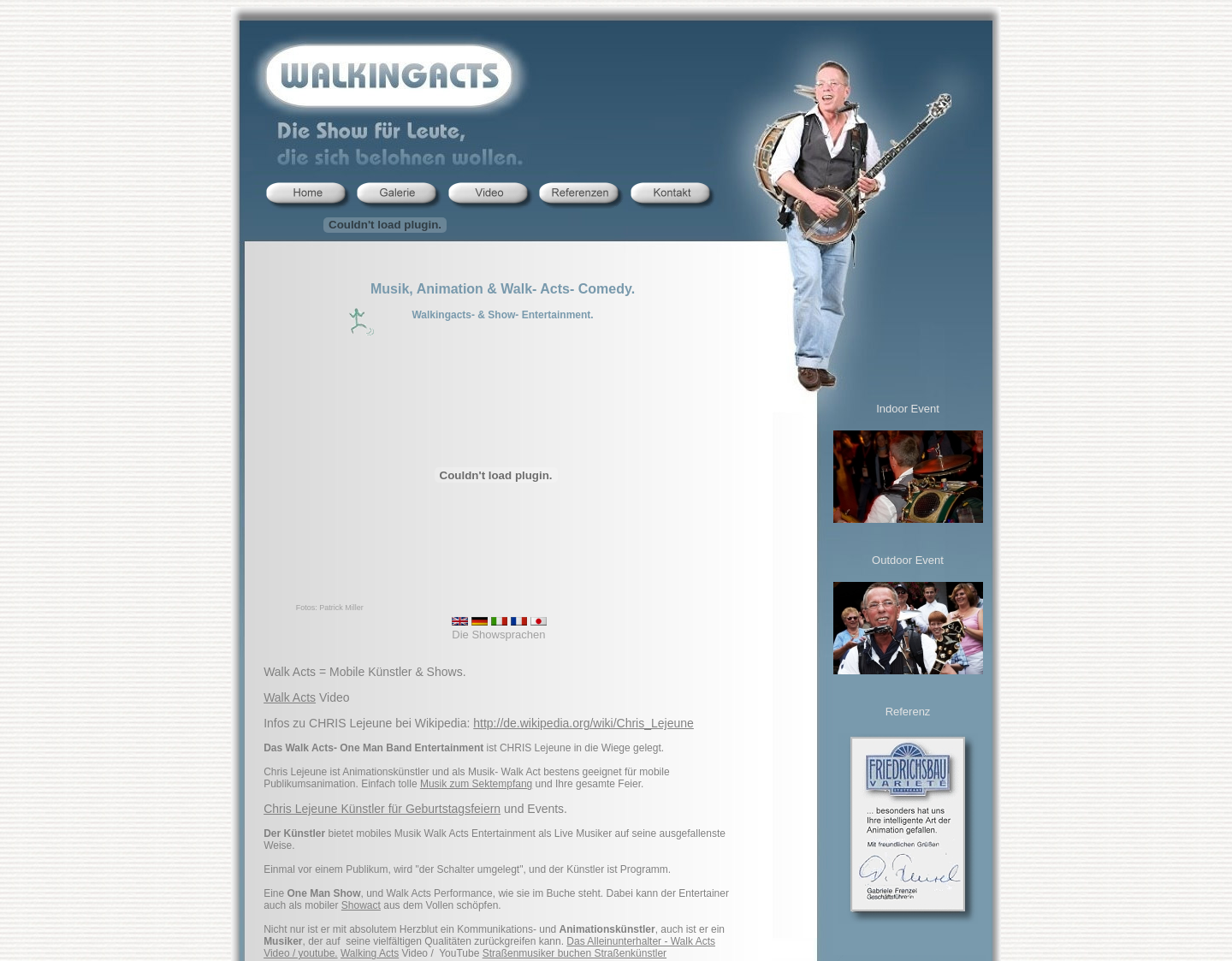 Aktuelle Website-Vorschau von Show für Leute, die sich belohnen wollen
