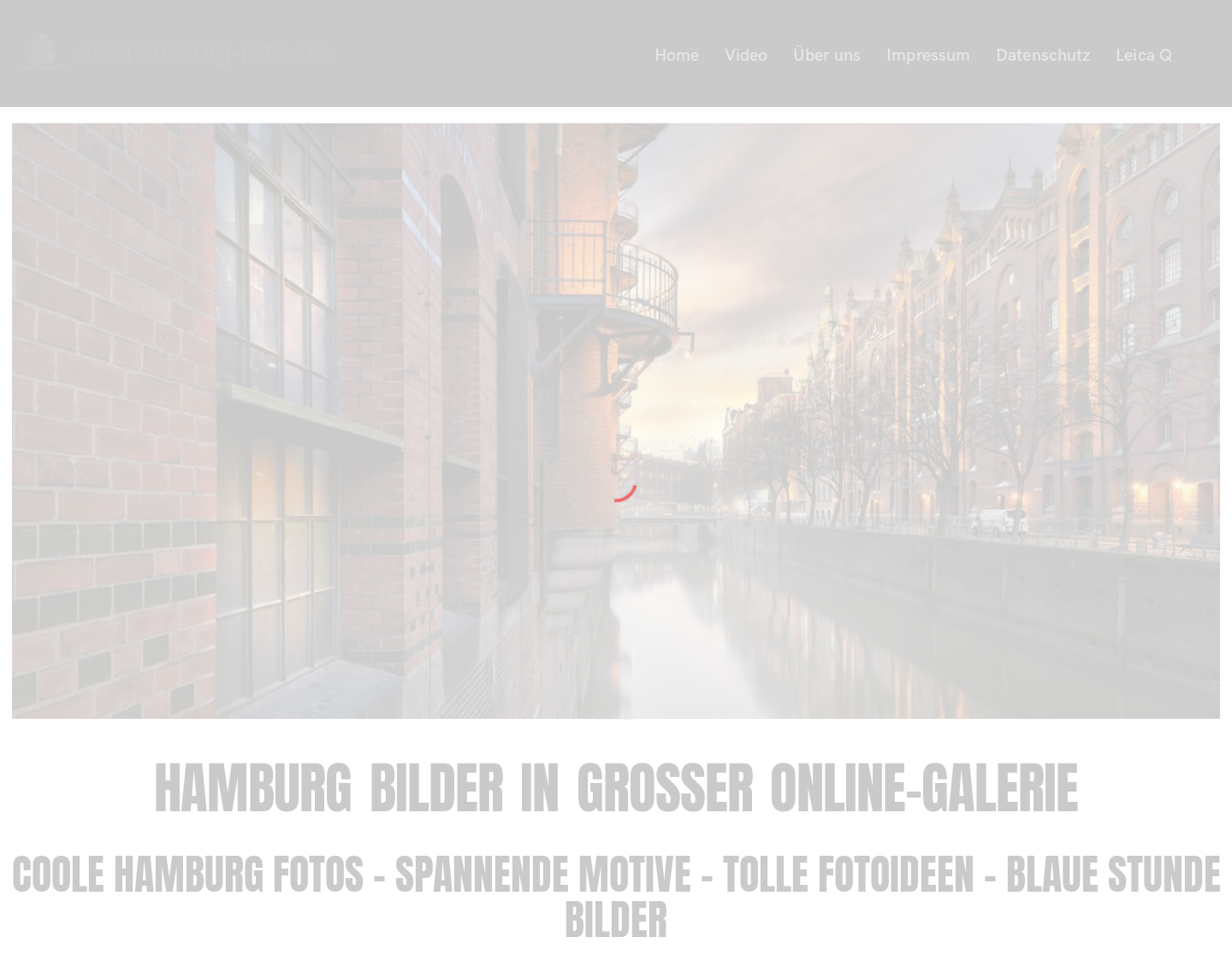 Aktuelle Website-Vorschau von Die Hamburger Fine Art Fotogalerie