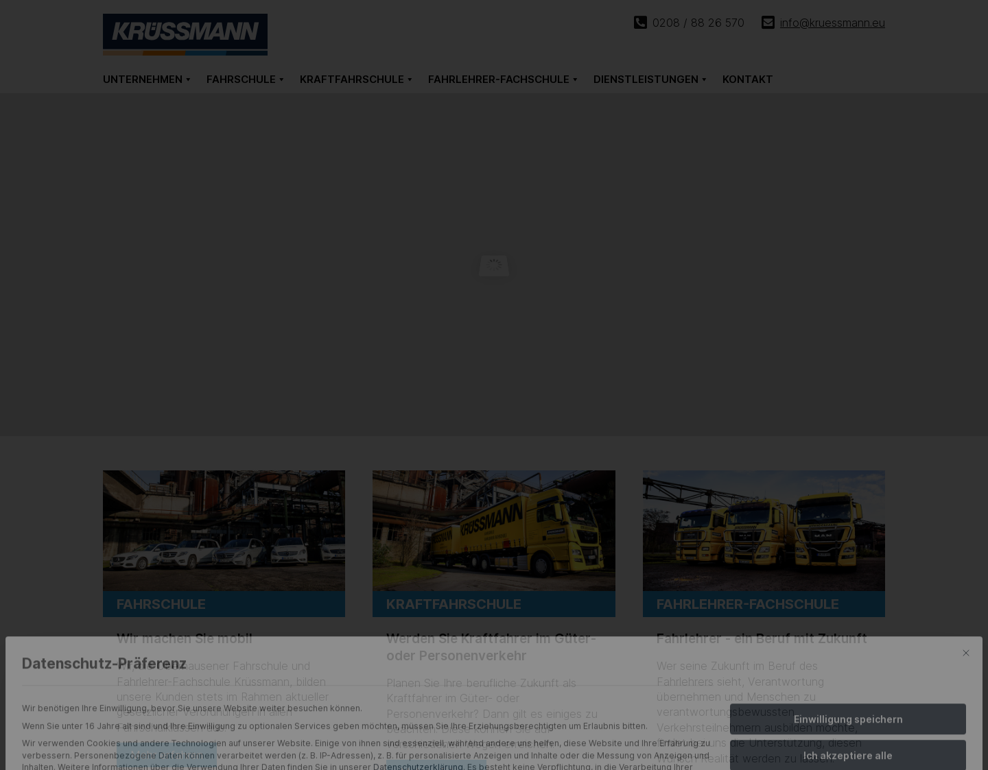 Aktuelle Website-Vorschau von Fahrschule Krüssmann