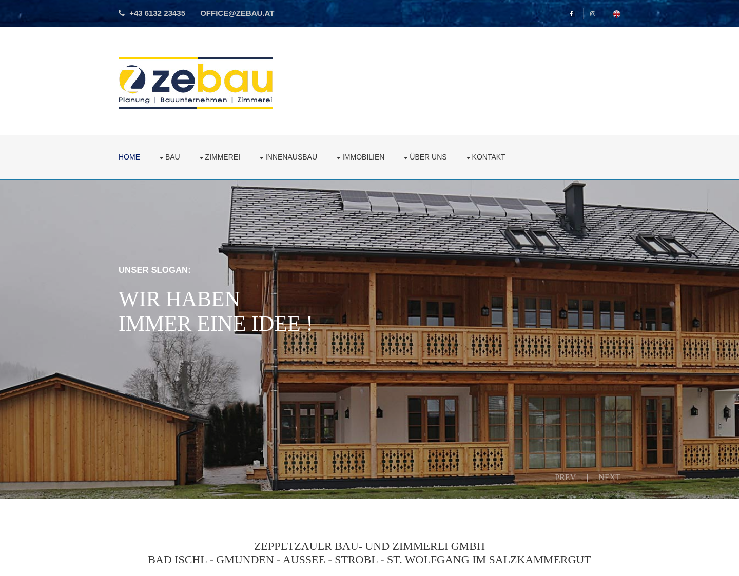 Aktuelle Website-Vorschau von Zebau | Zeppetzauer Bau- und Zimmerei