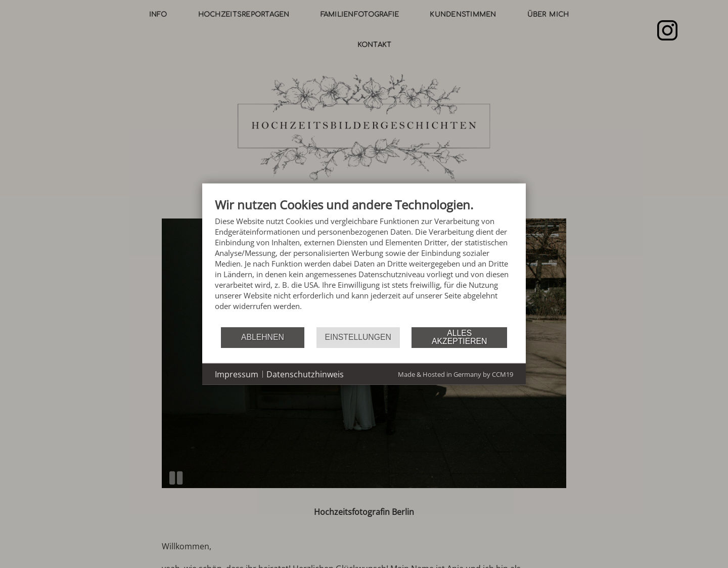 Aktuelle Website-Vorschau von Hochzeitsbildergeschichten