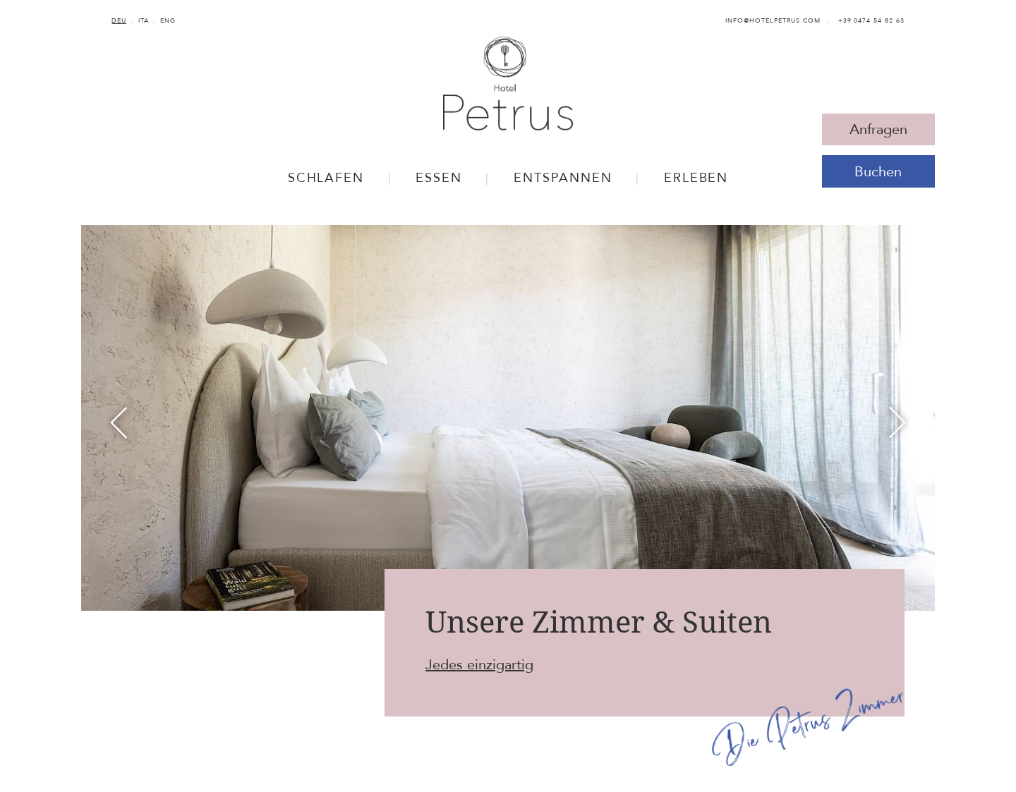 Aktuelle Website-Vorschau von Wellness Hotel Petrus im Pustertal