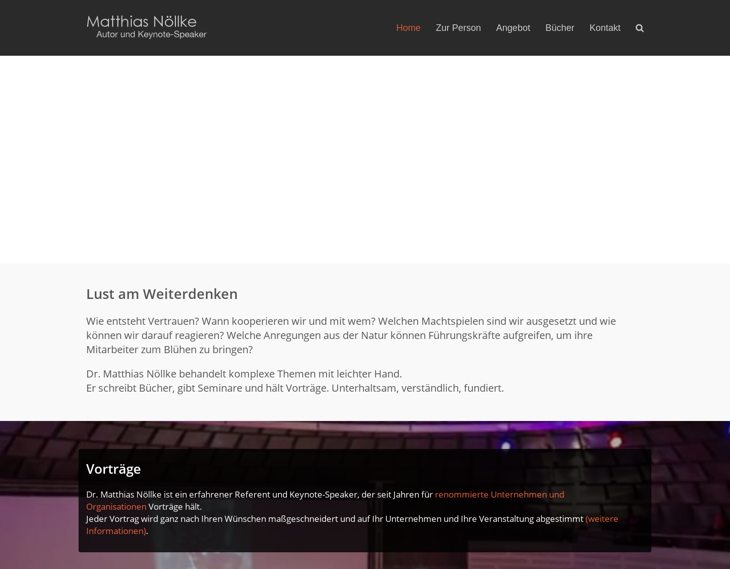Aktuelle Website-Vorschau von Dr. M. Nöllke-Autor und Keynote-Speaker