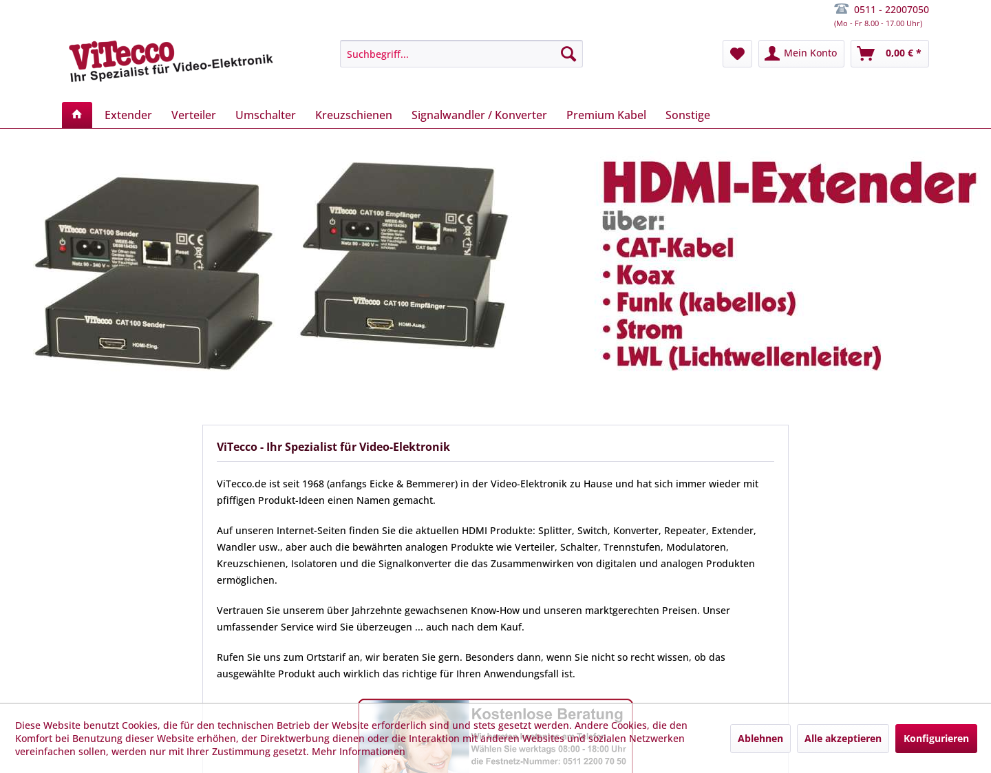 Aktuelle Website-Vorschau von ViTecco GmbH