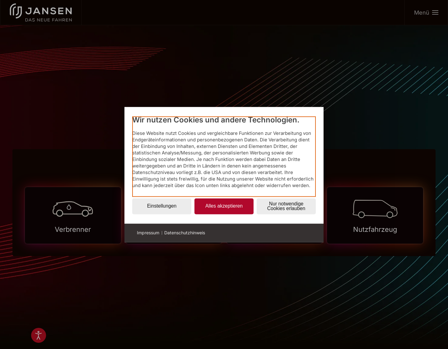 Aktuelle Website-Vorschau von Kia Emsland