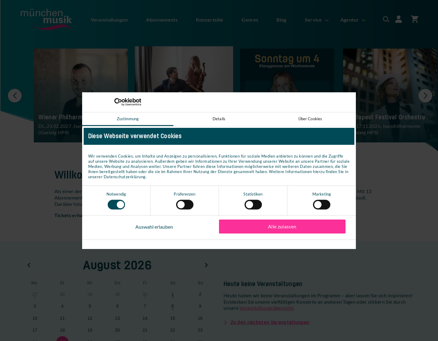 Aktuelle Website-Vorschau von München Musik GmbH & Co. KG