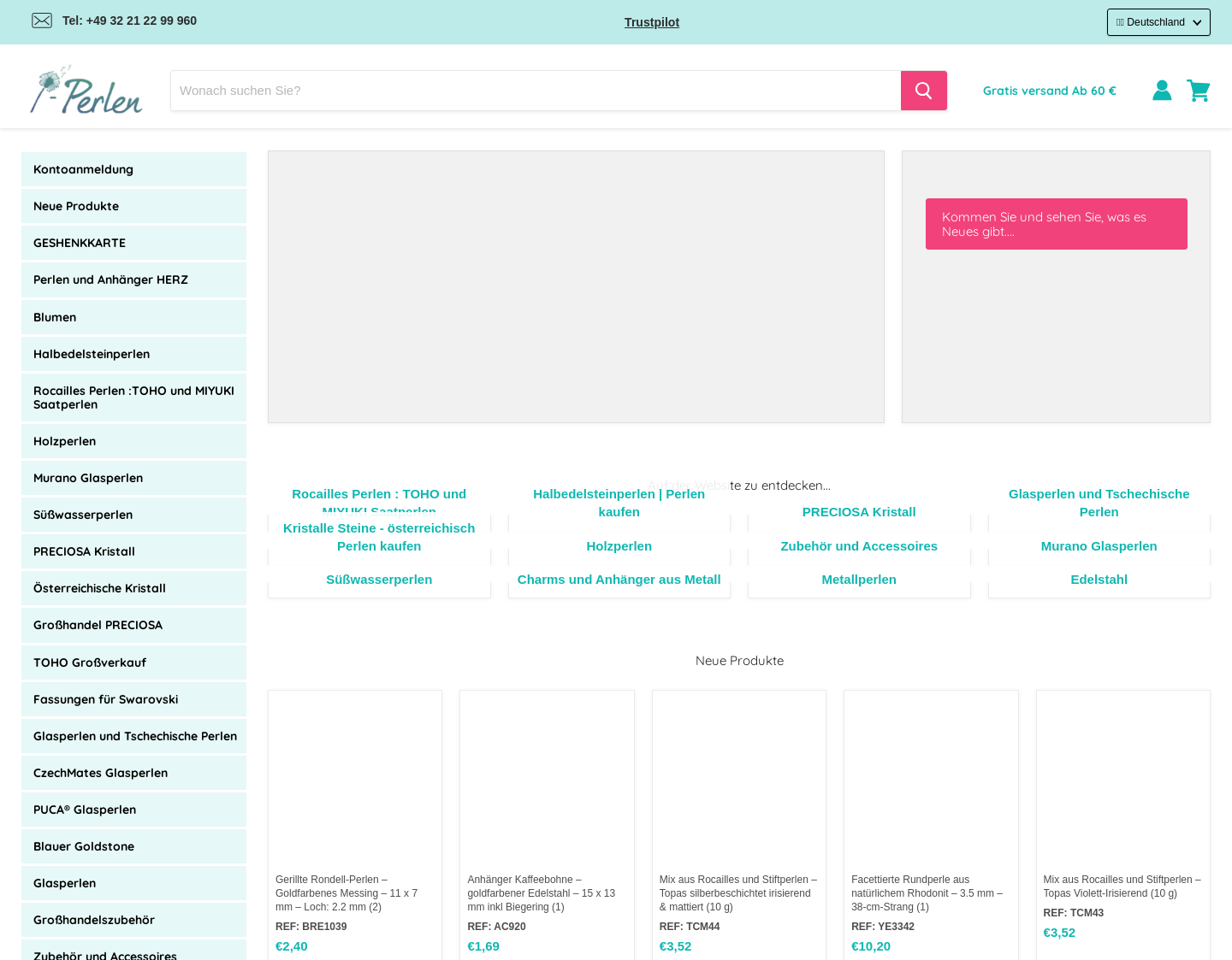 Aktuelle Website-Vorschau von I-Perlen
