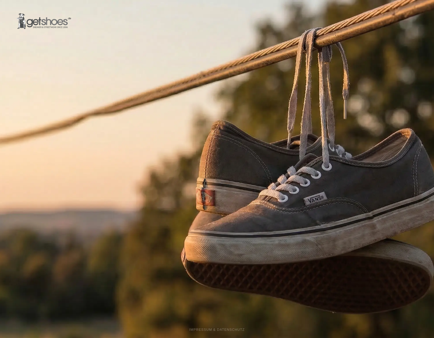 Aktuelle Website-Vorschau von Sneaker und Streetwear Mailorder