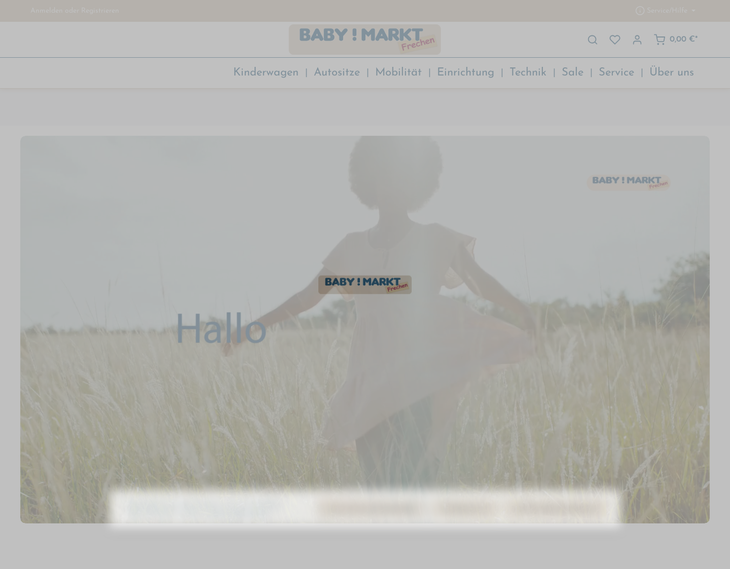 Aktuelle Website-Vorschau von BABY Markt Frechen - Der Babymarkt