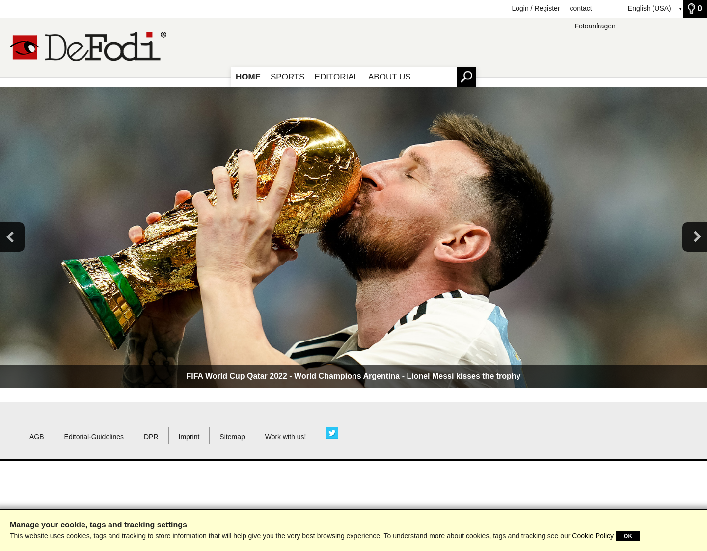 Aktuelle Website-Vorschau von Fotoagentur DeFodi