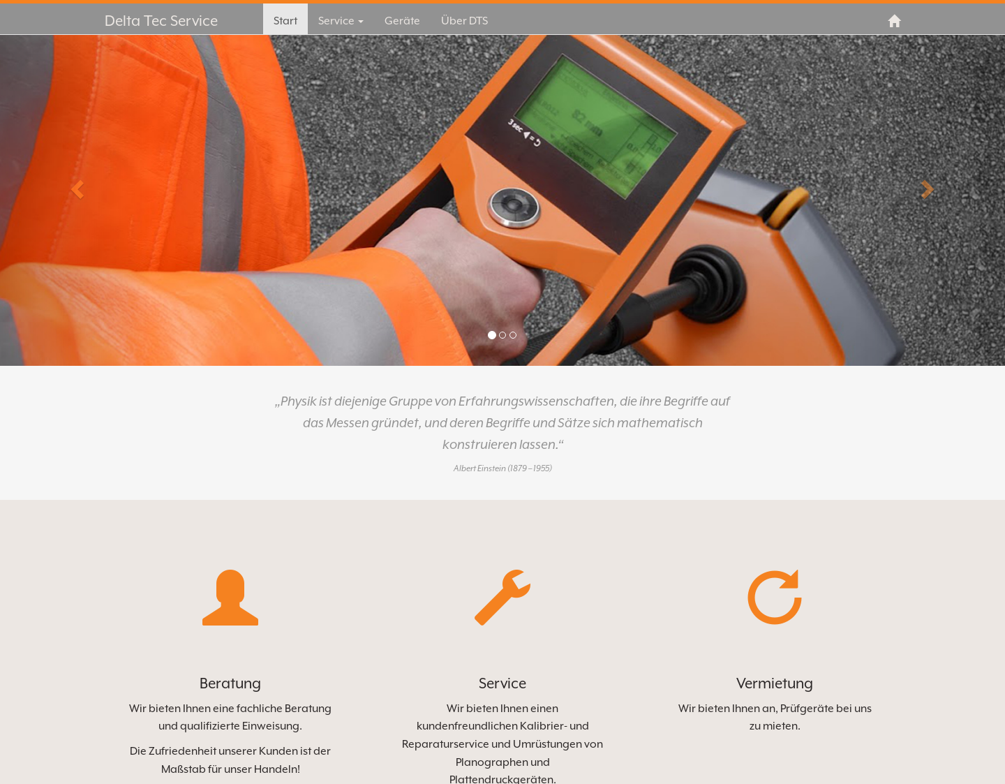 Aktuelle Website-Vorschau von Delta Tec Service Neumünster