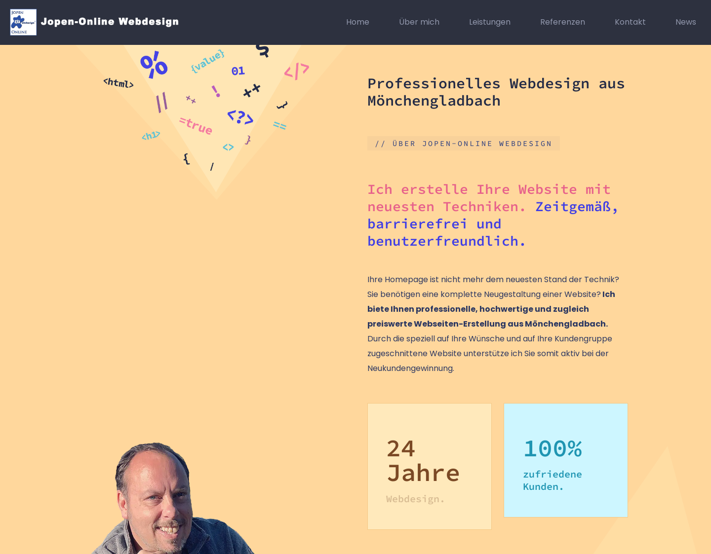 Aktuelle Website-Vorschau von Jopen-Online Webdesign