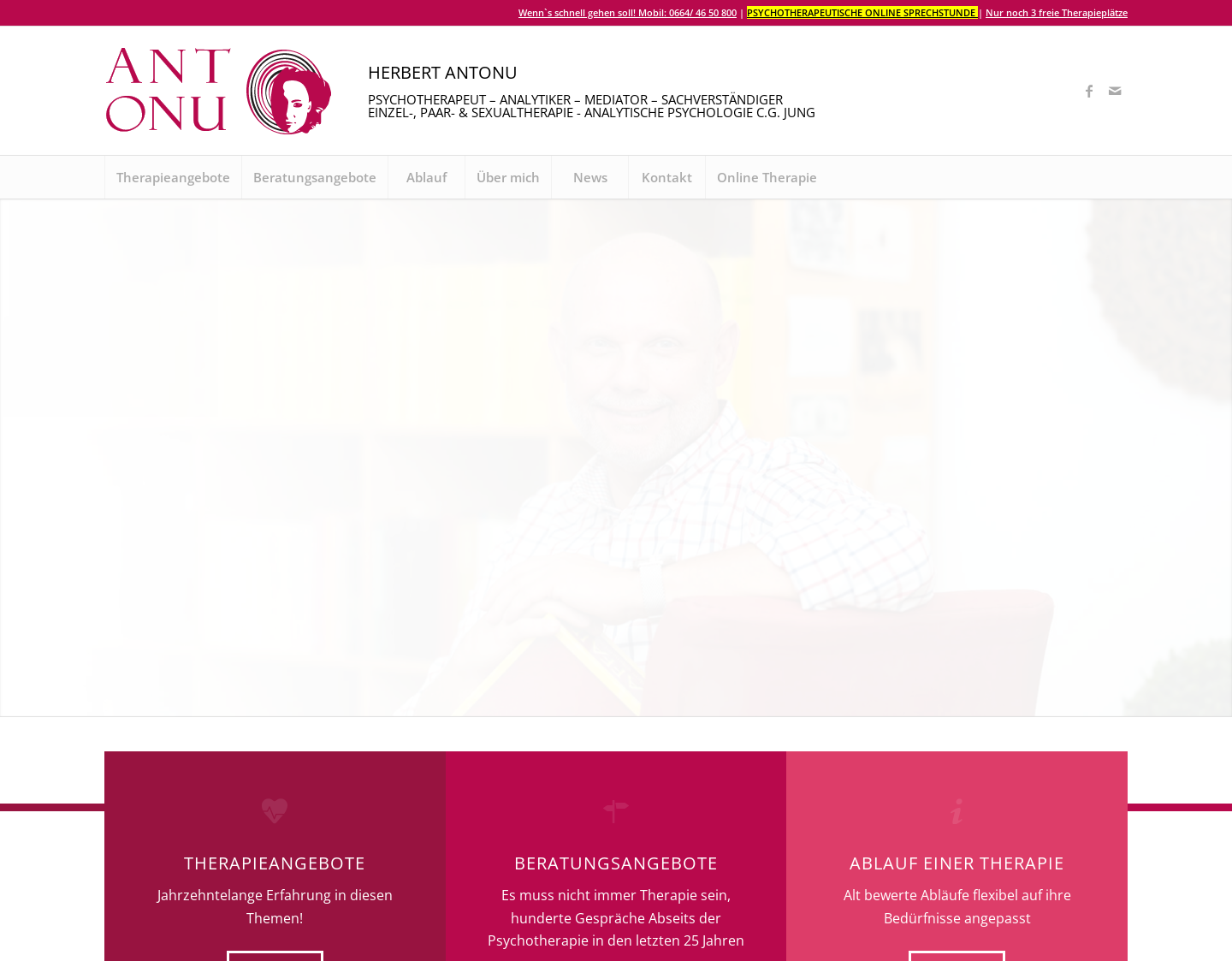 Aktuelle Website-Vorschau von Herbert Antonu - Sexualtherapeut