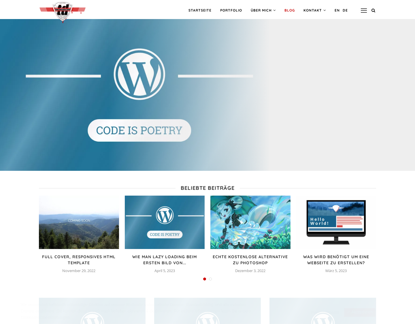 Aktuelle Website-Vorschau von Homepagetemplates