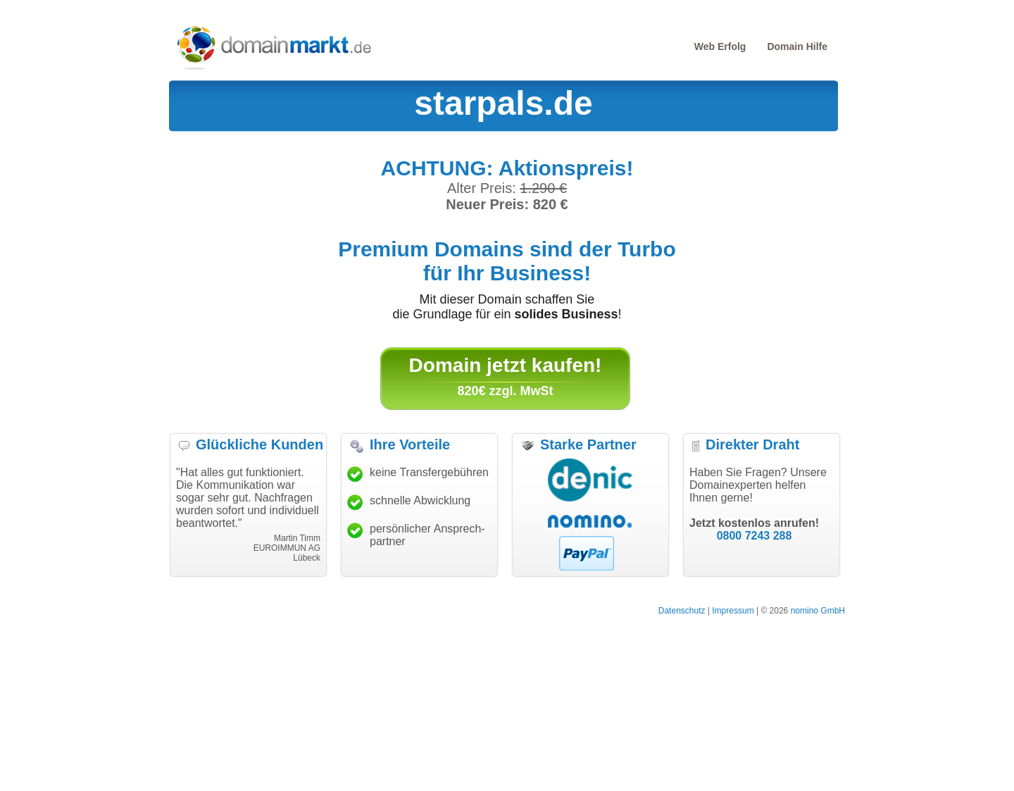 Aktuelle Website-Vorschau von Starpals - Astrologie für alle