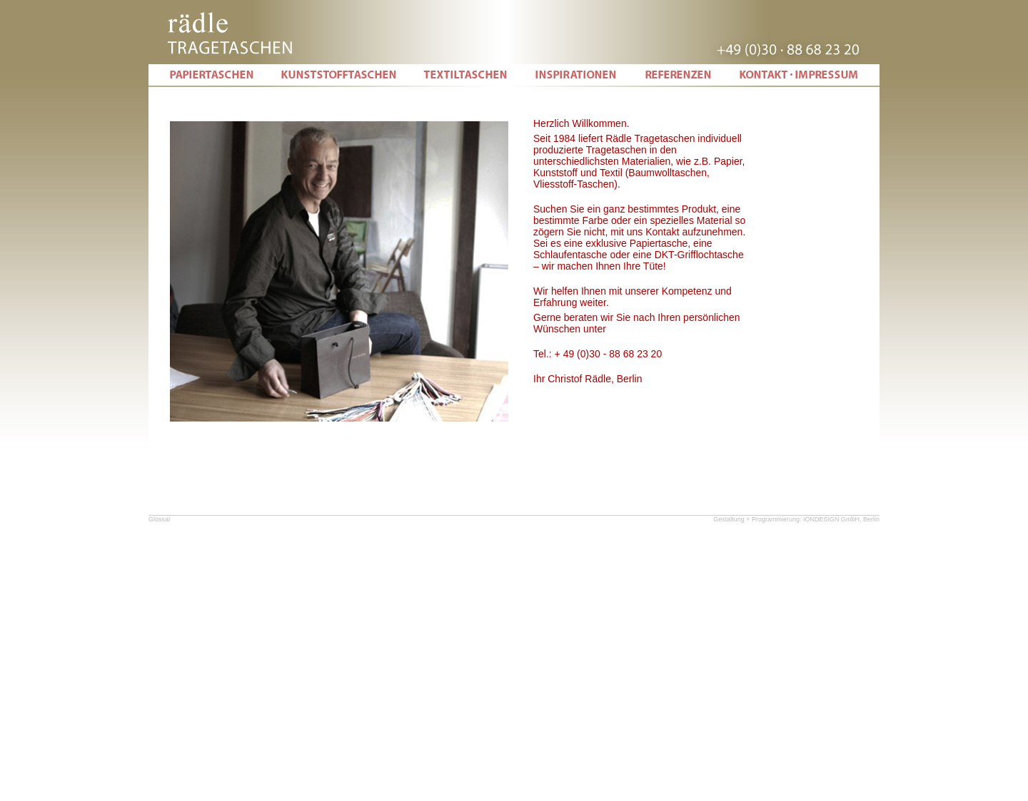 Aktuelle Website-Vorschau von Kunststoff Tragetaschen