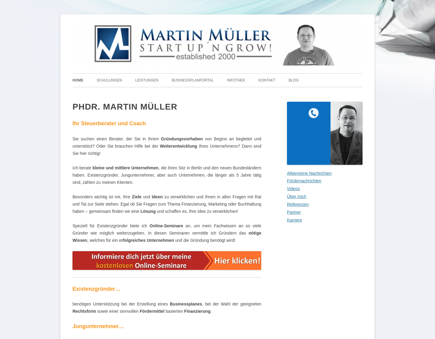 Aktuelle Website-Vorschau von Dr. Müller Treuhand GmbH