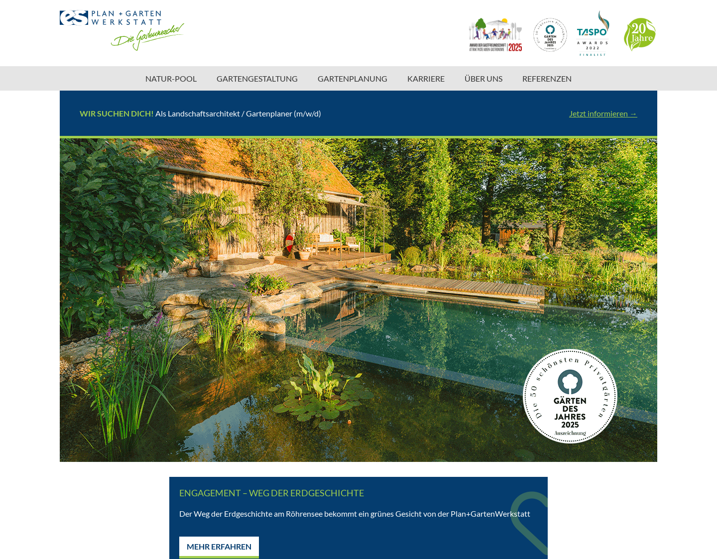 Aktuelle Website-Vorschau von ES Plan Gartenwerkstatt Kulmbach