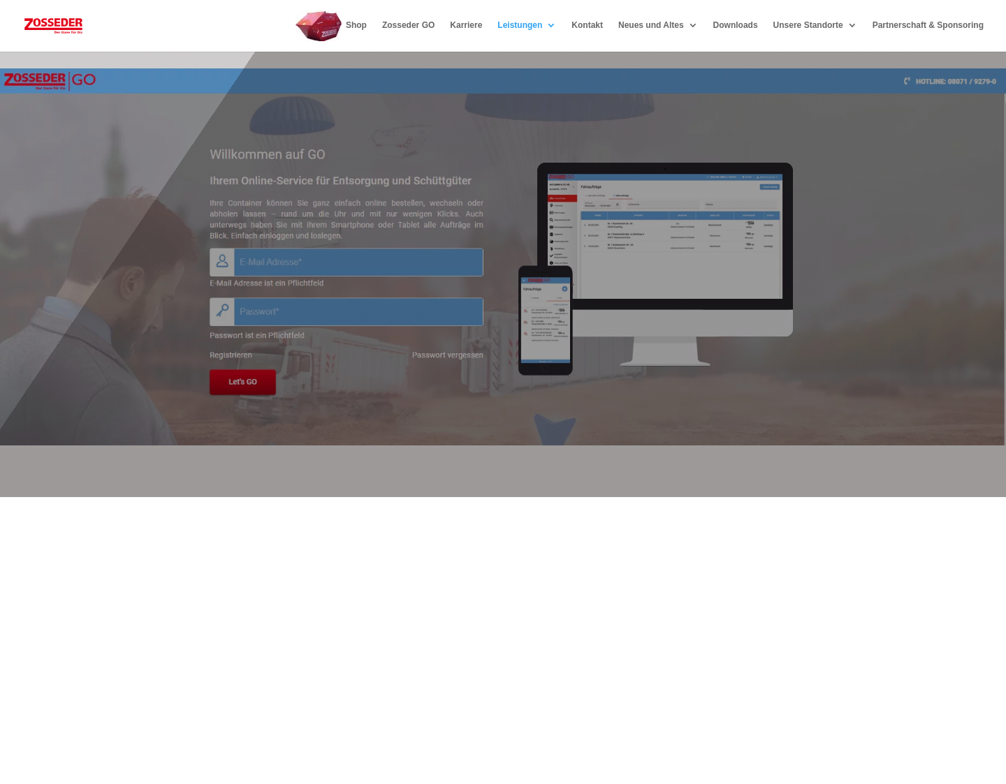 Aktuelle Website-Vorschau von Zosseder Wasserburg - Kleinkläranlagen