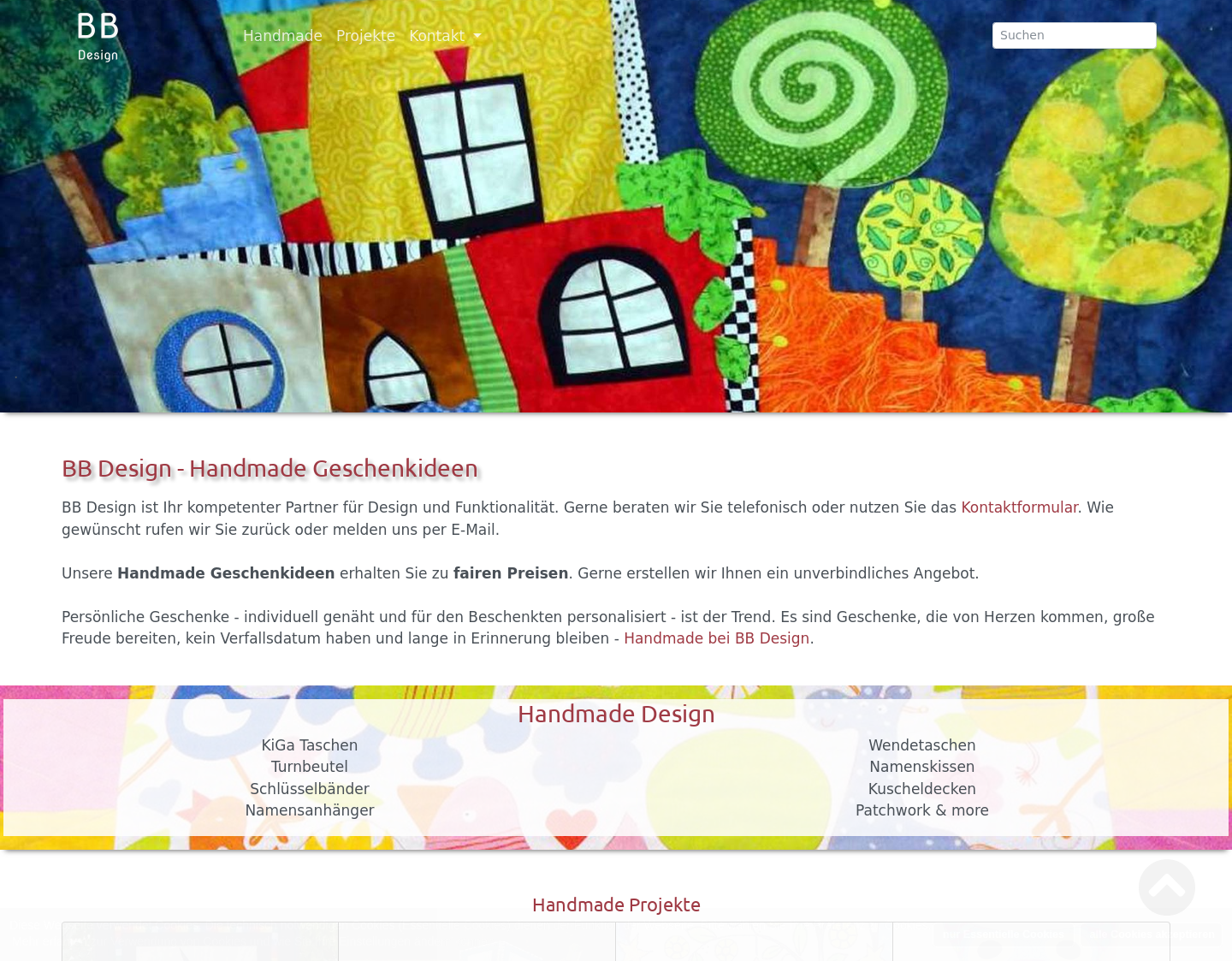 Aktuelle Website-Vorschau von Kindergartentaschen Paradies