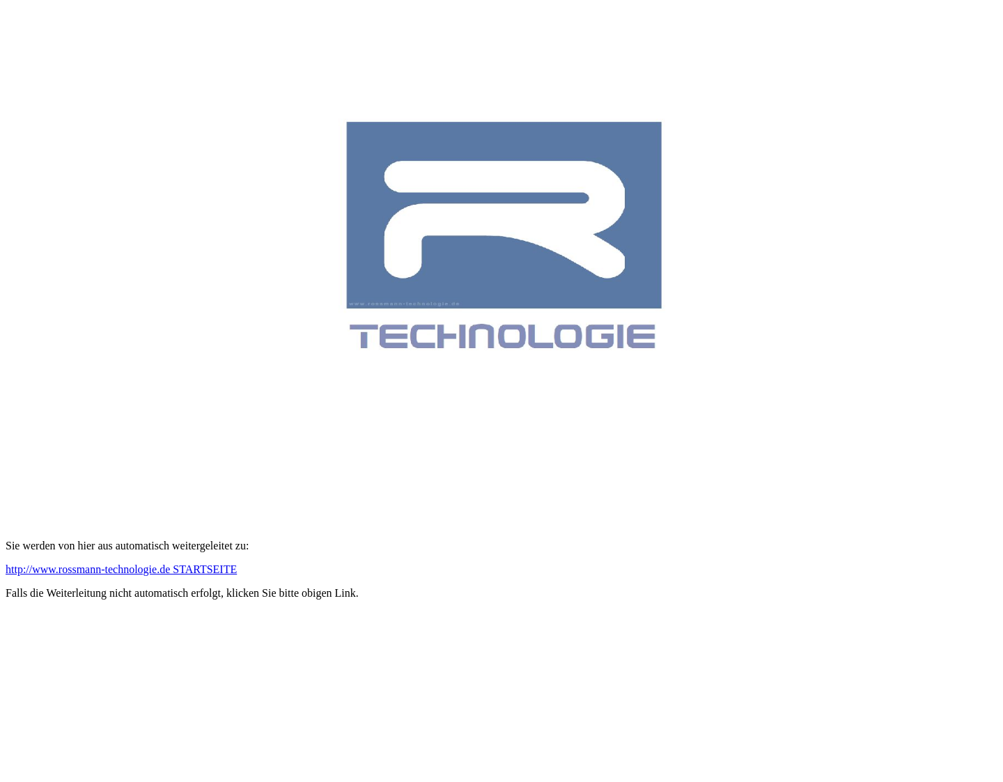 Aktuelle Website-Vorschau von Rossmann Technologie