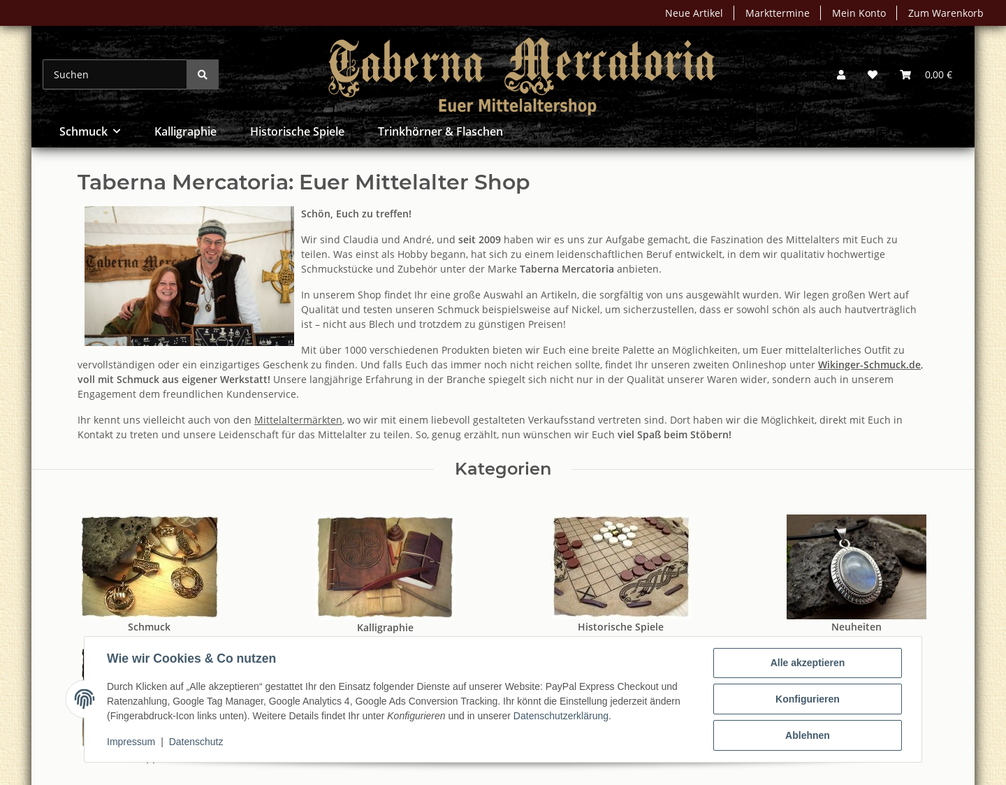 Aktuelle Website-Vorschau von Mittelalter Handel Taberna Mercatoria