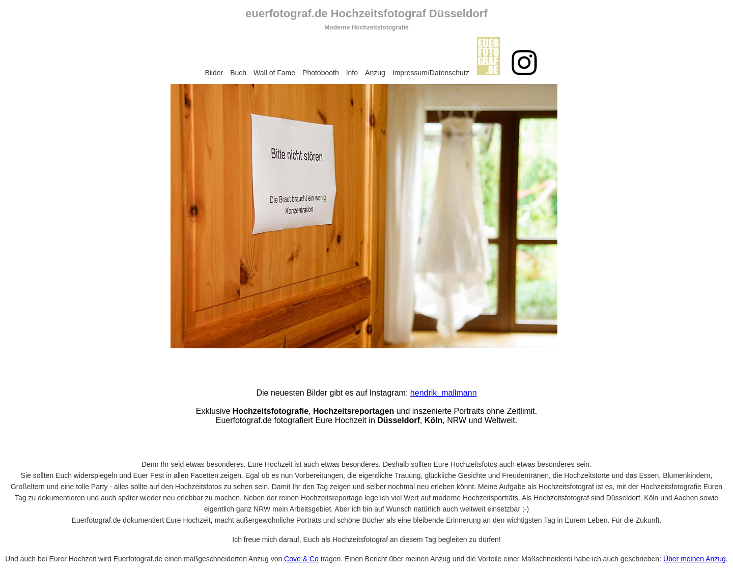 Aktuelle Website-Vorschau von euerfotograf.de Hochzeitsfotografie
