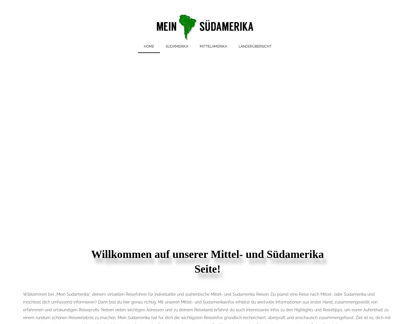 Aktuelle Website-Vorschau von Mein Südamerika Das Südamerika Reiseport