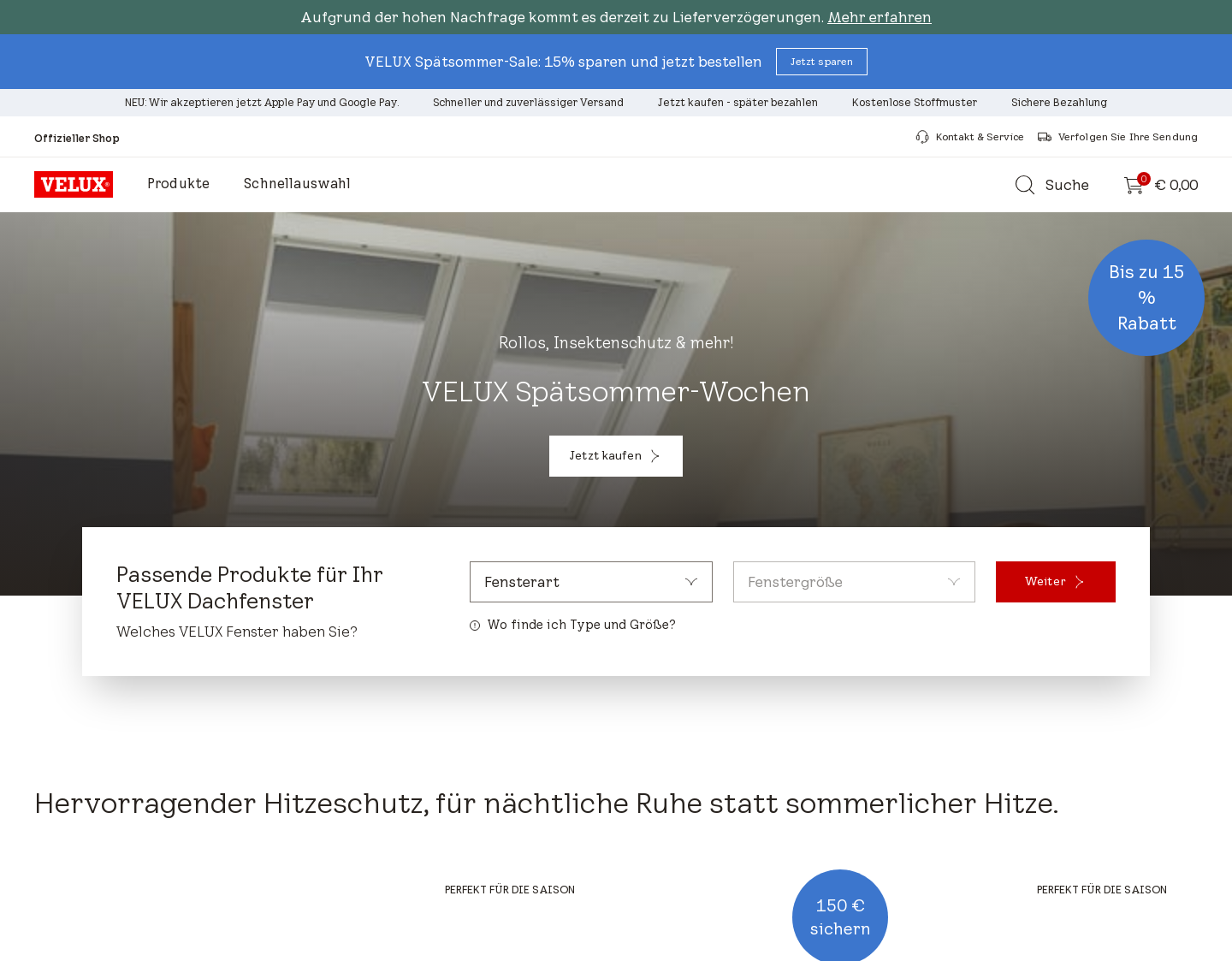 Aktuelle Website-Vorschau von Sonnenschutz, Jalousien und Rolläden von