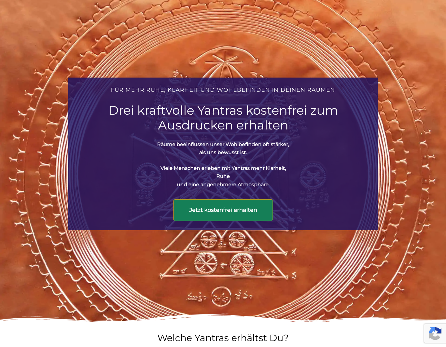 Aktuelle Website-Vorschau von Heilige Geometrie - Die Kraft des Yantra