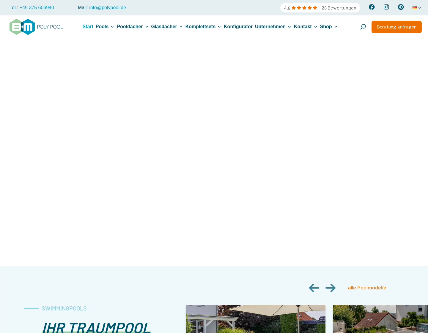 Aktuelle Website-Vorschau von Schwimmbadabdeckung