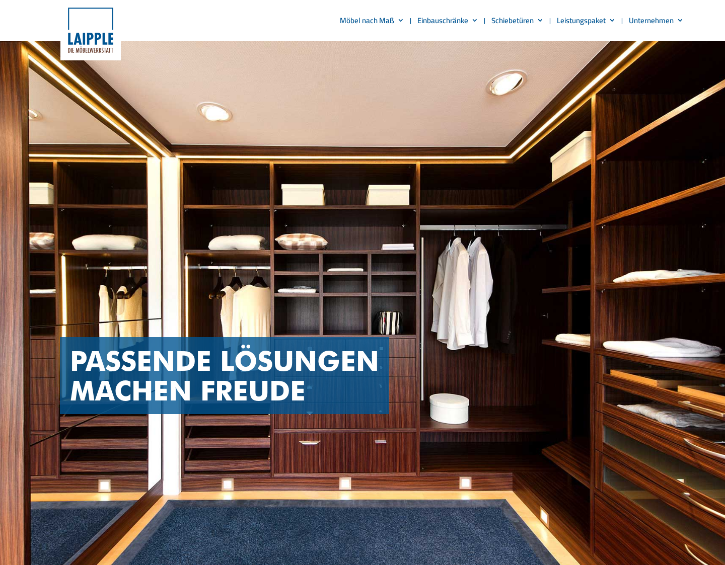 Aktuelle Website-Vorschau von Laipple Möbelwerkstatt