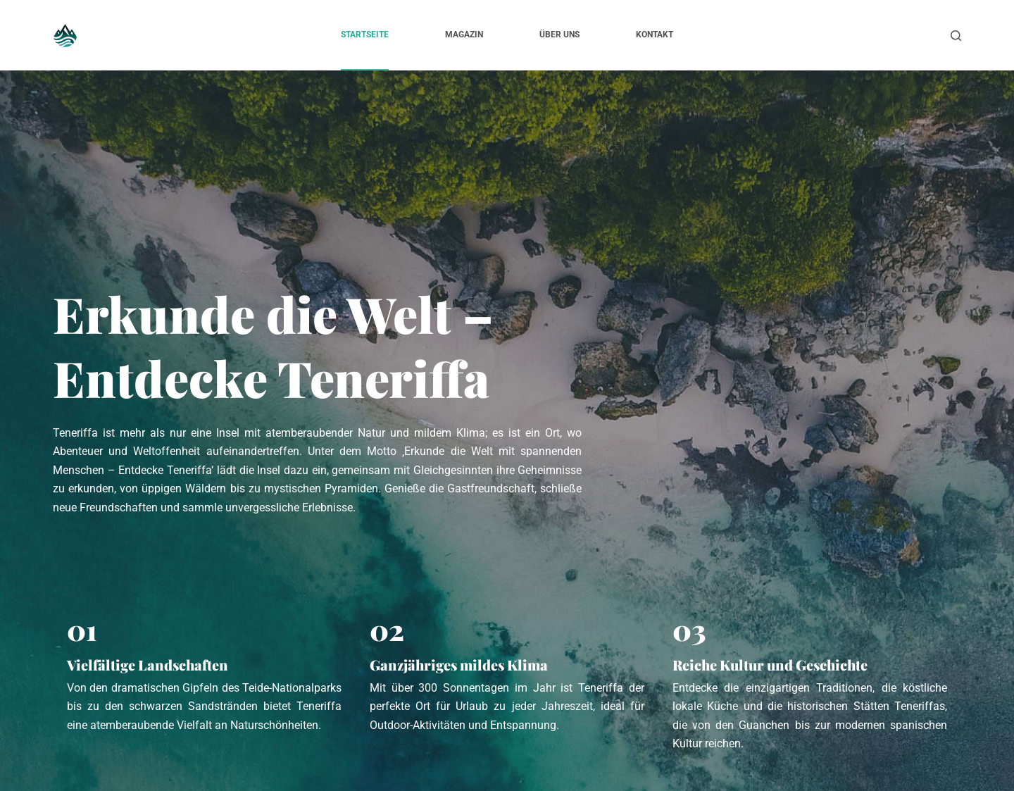 Aktuelle Website-Vorschau von Aventura Wandern auf Teneriffa