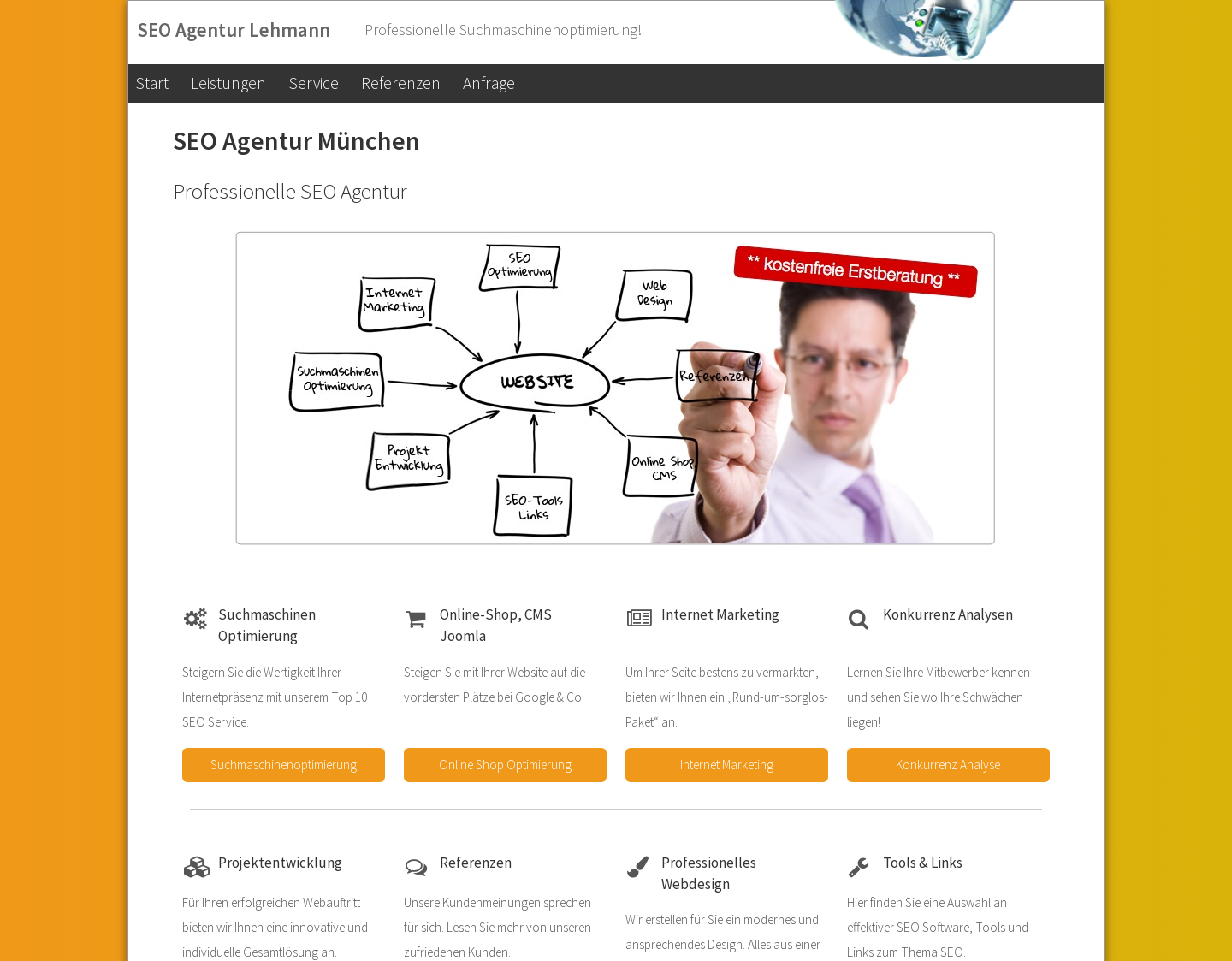 Aktuelle Website-Vorschau von Professionelle Suchmaschinenoptimierung