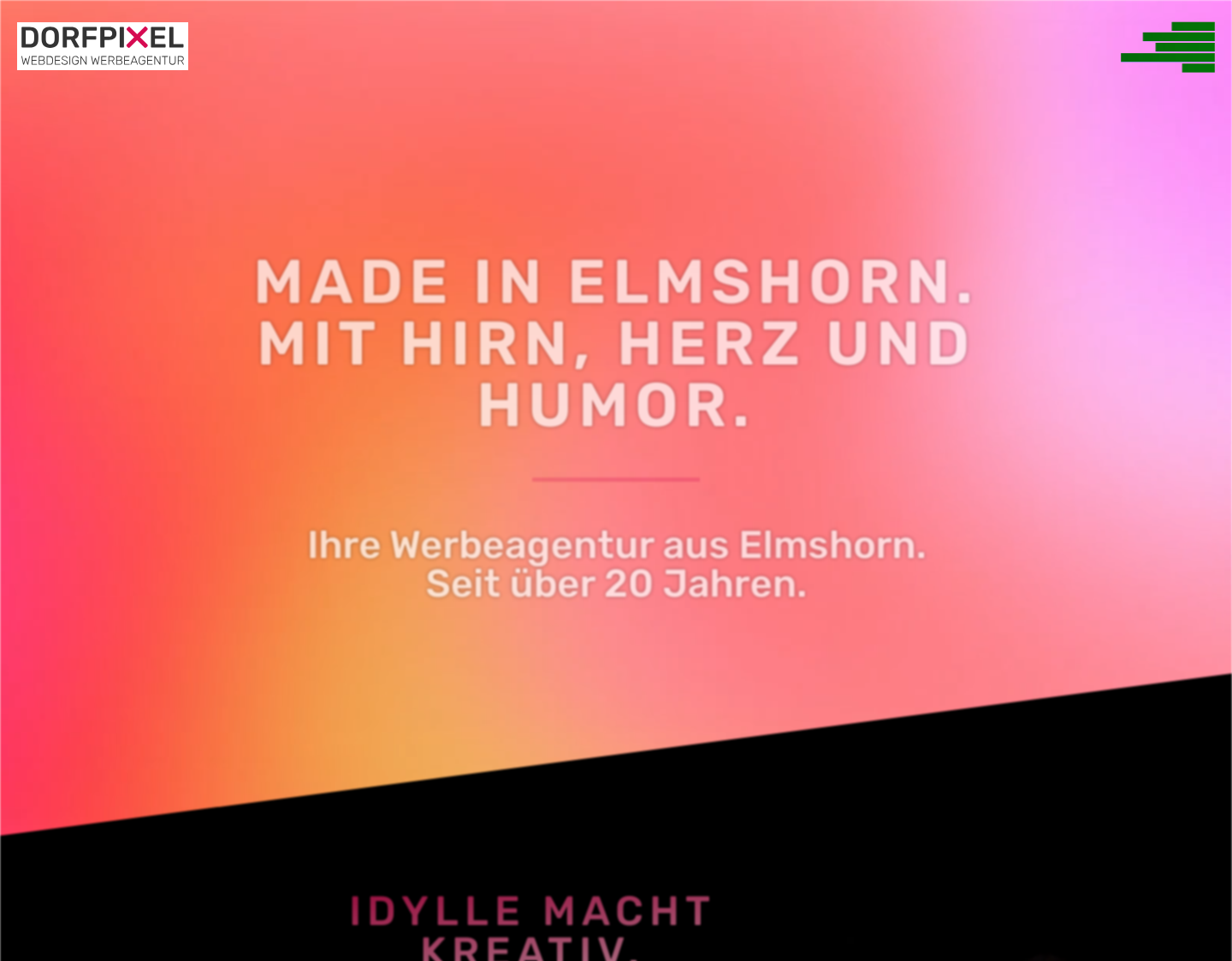 Aktuelle Website-Vorschau von Dorfpixel Webdesign Werbeagentur