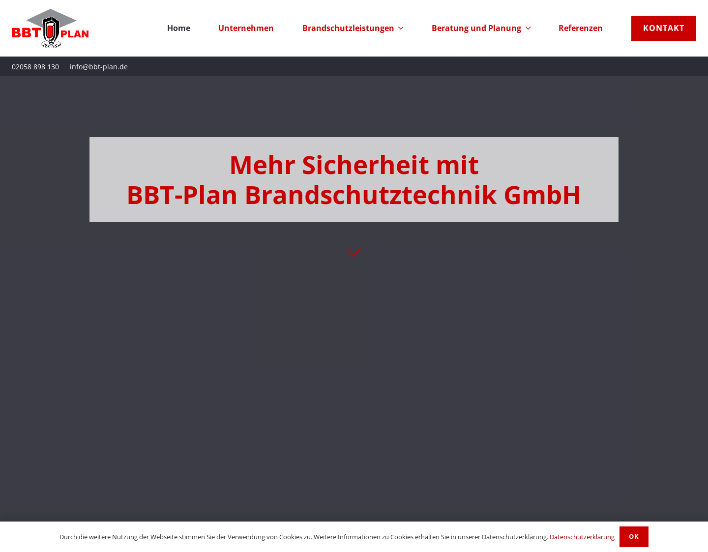 Aktuelle Website-Vorschau von BBT-Plan Brandschutztechnik