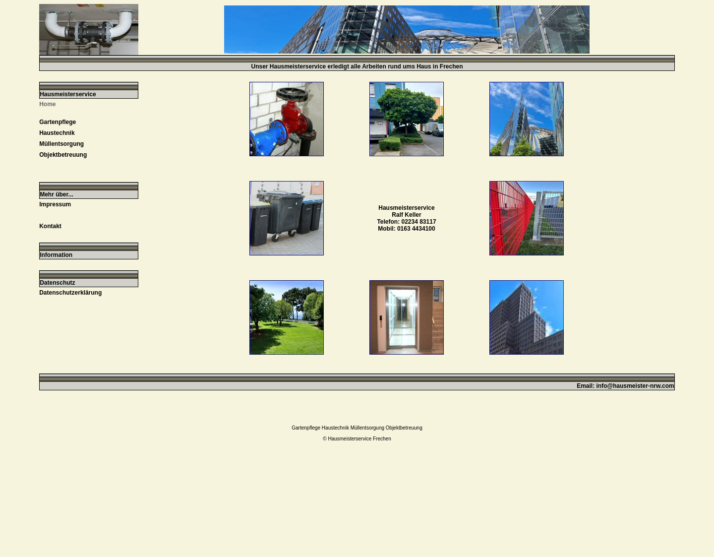 Aktuelle Website-Vorschau von Hausmeisterservice Köln