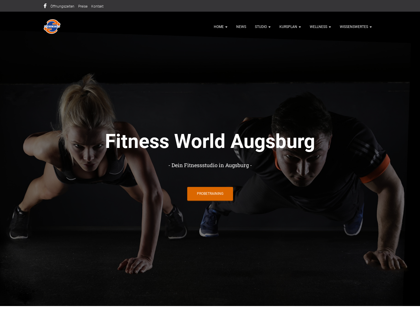 Aktuelle Website-Vorschau von Albert Hammermüller, Fitness World e. K