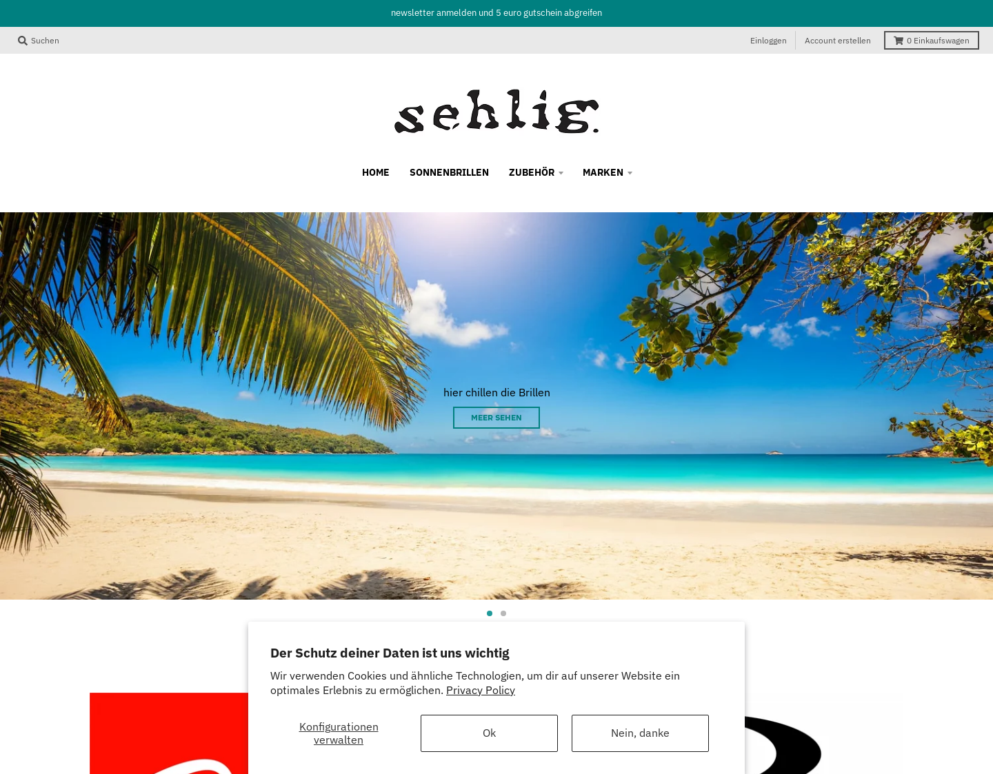 Aktuelle Website-Vorschau von sehl