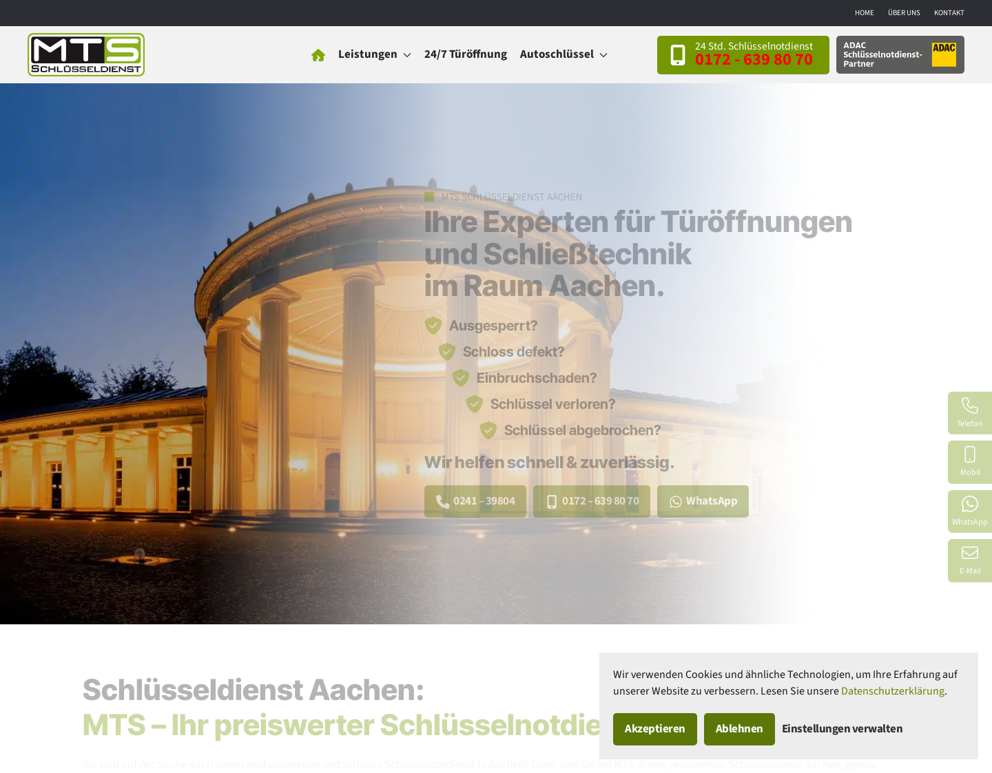 Aktuelle Website-Vorschau von Schlosswechsel