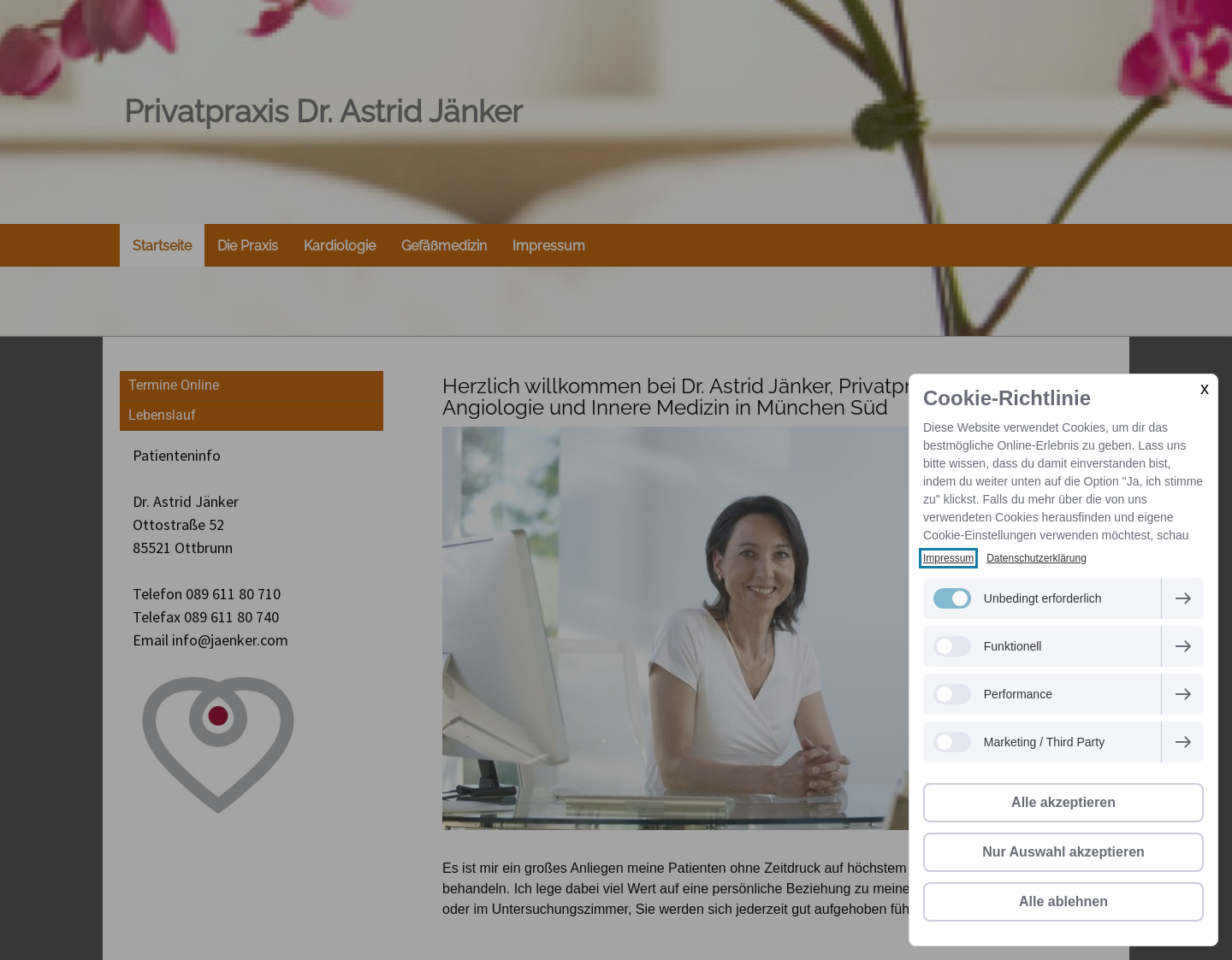 Aktuelle Website-Vorschau von Behandlung Besenreiser und Krampfadern