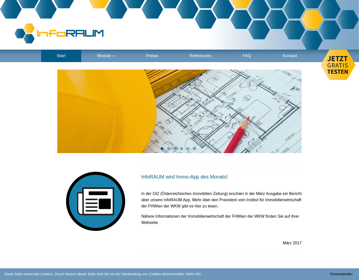 Aktuelle Website-Vorschau von Inforaum Projektmanagement