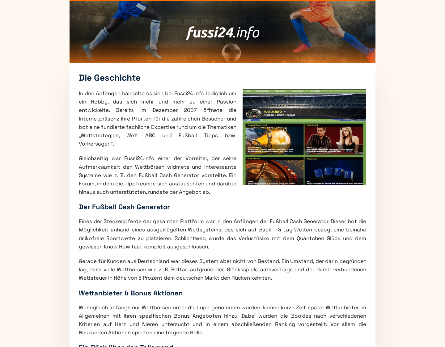 Aktuelle Website-Vorschau von Fussi24.info - Fussball Wett Tipps