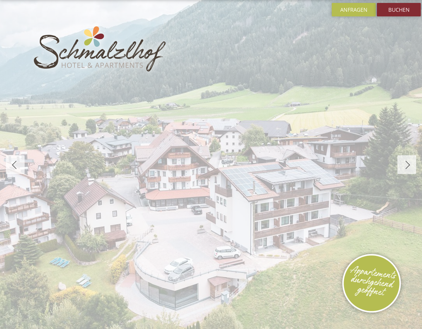 Aktuelle Website-Vorschau von Schmalzlhof