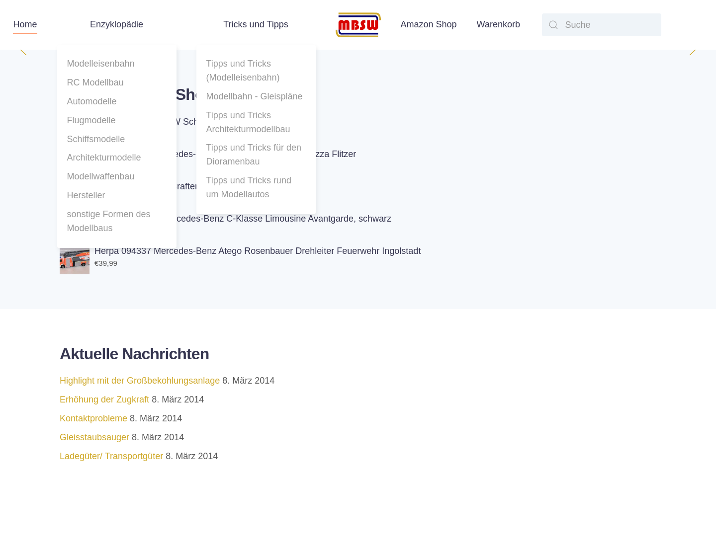 Aktuelle Website-Vorschau von Modellbaustudio Wilke - Modellbau