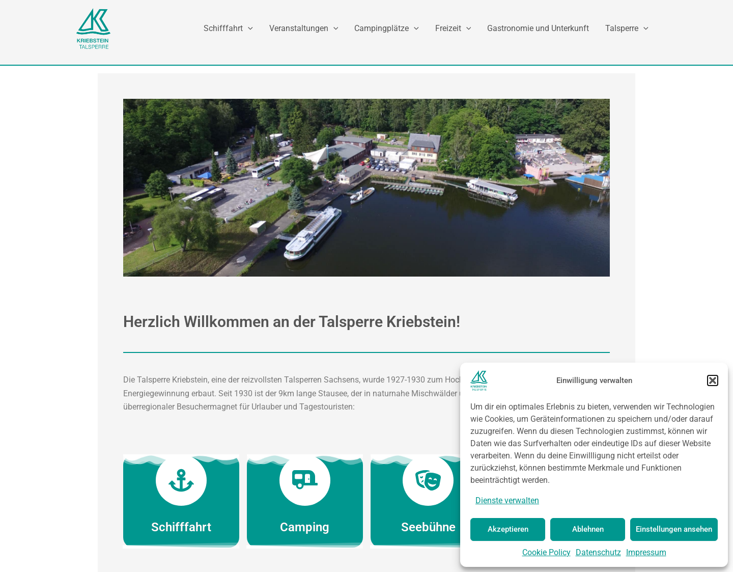 Aktuelle Website-Vorschau von Kriebsteintalsperre Ausflugsziel Sachsen